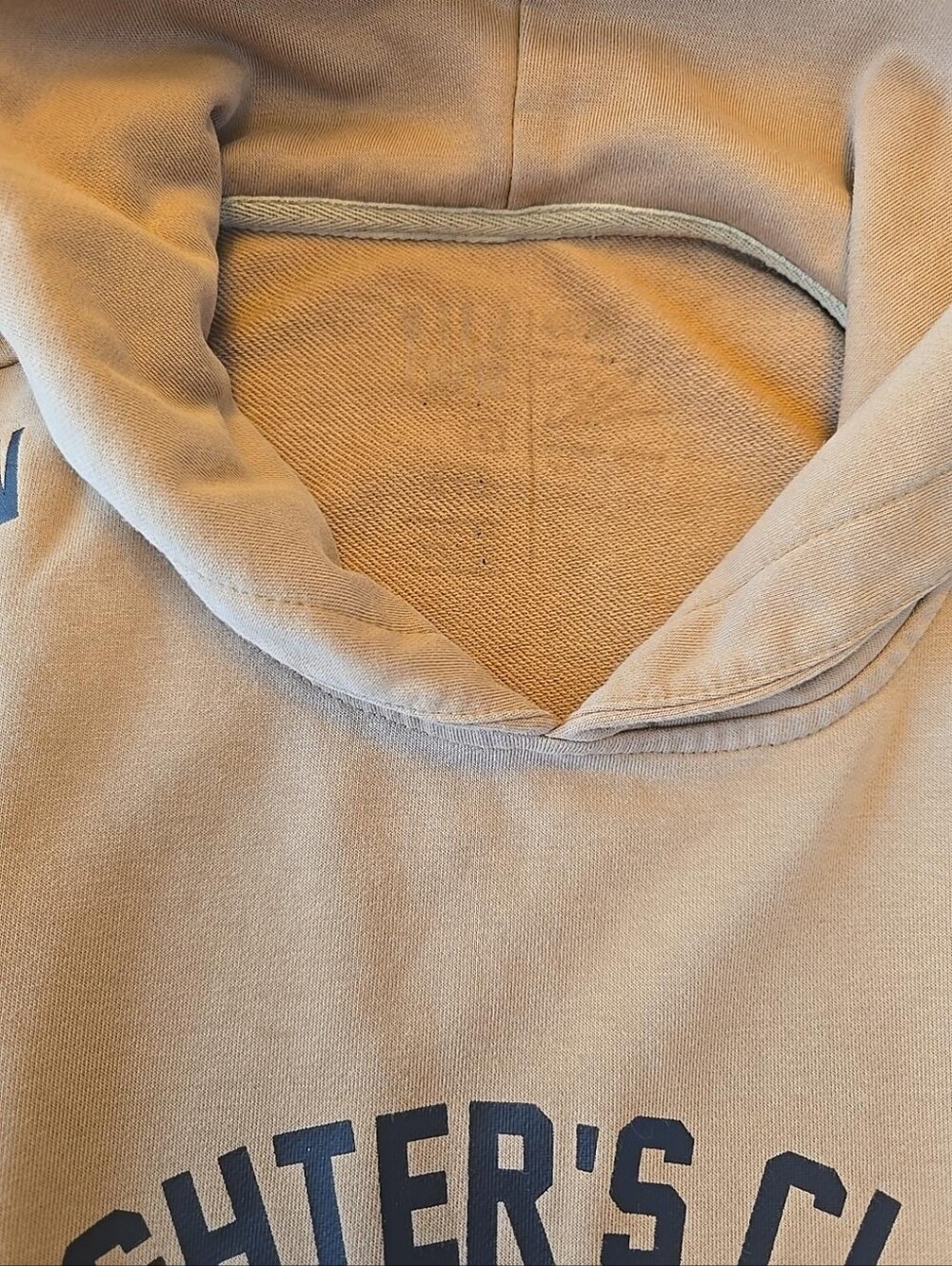 Kill Crew Fighter's Club Hoodie Tan Beige Graphic Pullover Men's Small - Picture 4 of 8
